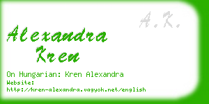 alexandra kren business card